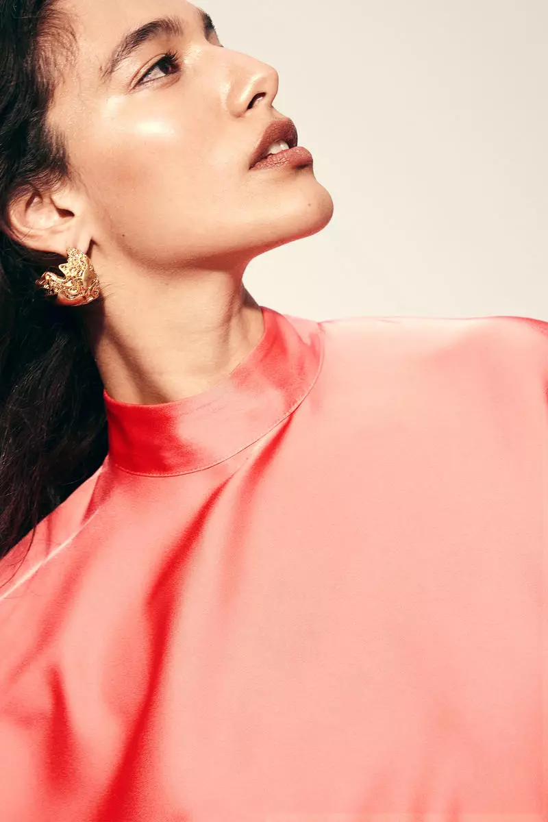 Satin kaftan dress