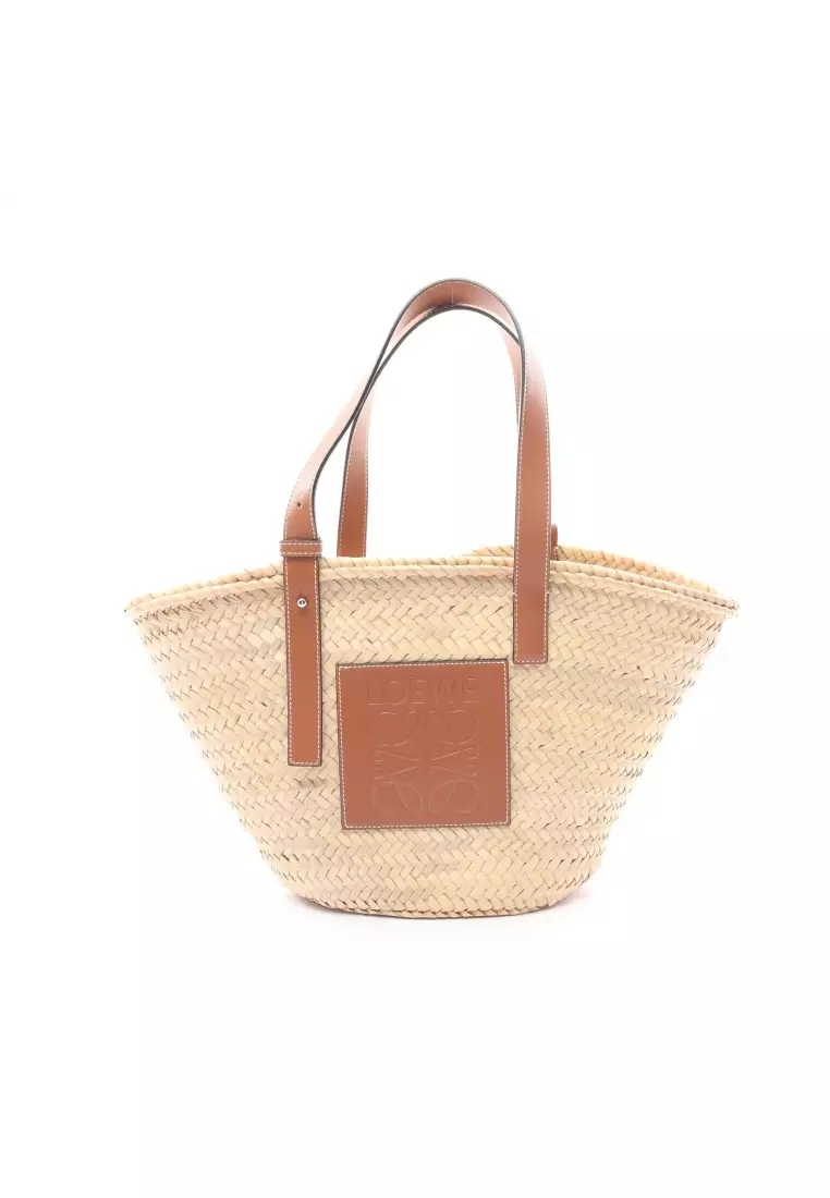 Loewe raffia bag online medium