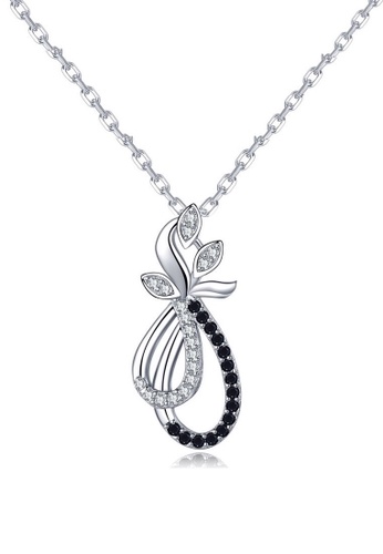 A-Excellence black Premium Elegant Black Silver Necklace 758D9AC71ACE68GS_1