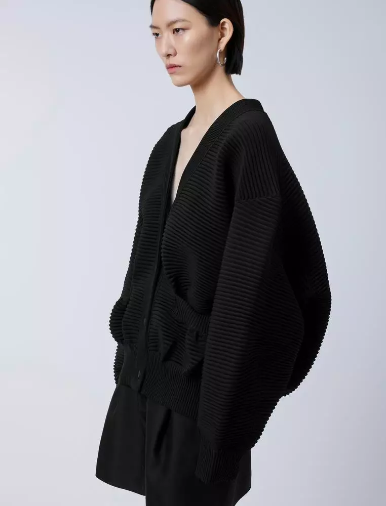 Mid-Length Cardigan Sweater