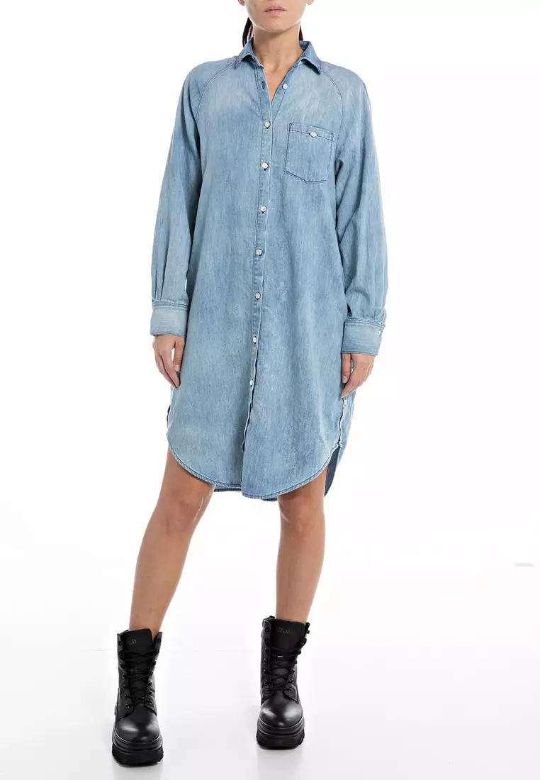 Replay denim dress top