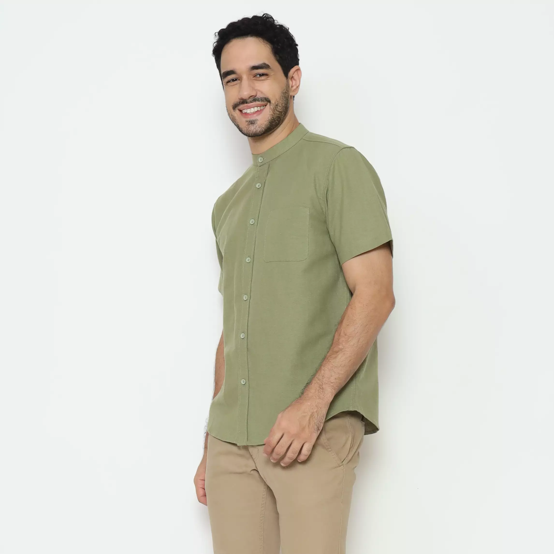 AMK Kemeja Pria Lengan Pendek SHG Satria S/S Sage Green