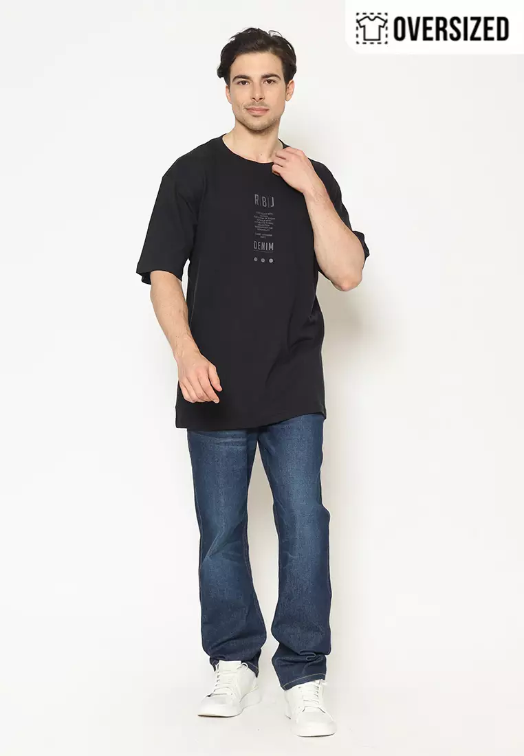 RBJ T-Shirt Cotton Oversized Pria 2079131671