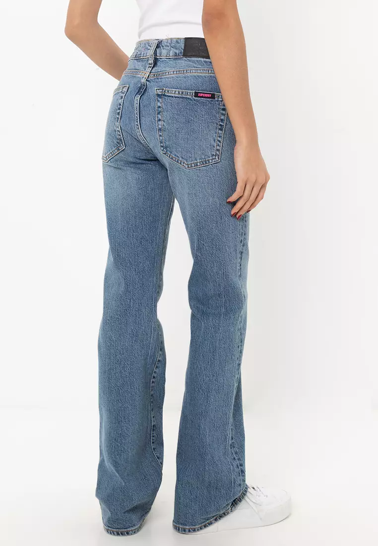Vintage Mid Rise Slim Flare Jeans