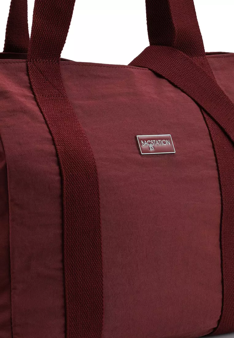 Metallic Series Crinkle Nylon Convertible Shoulder Bag