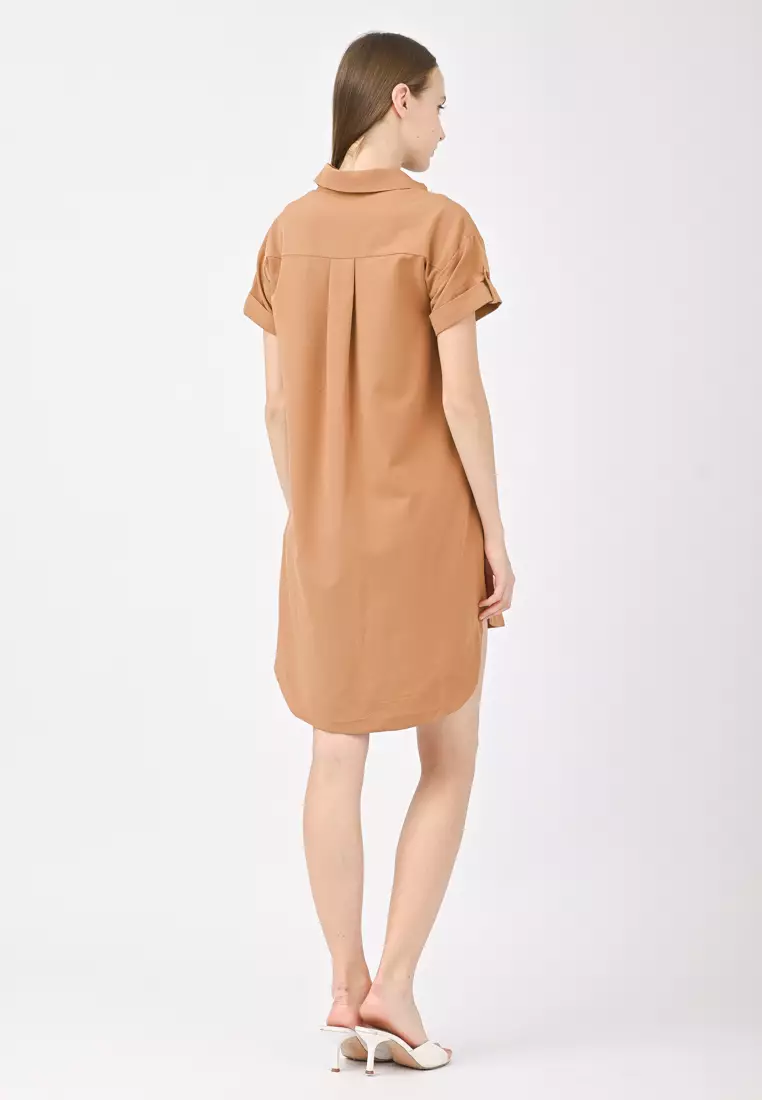 Collar Short Sleeve Dress