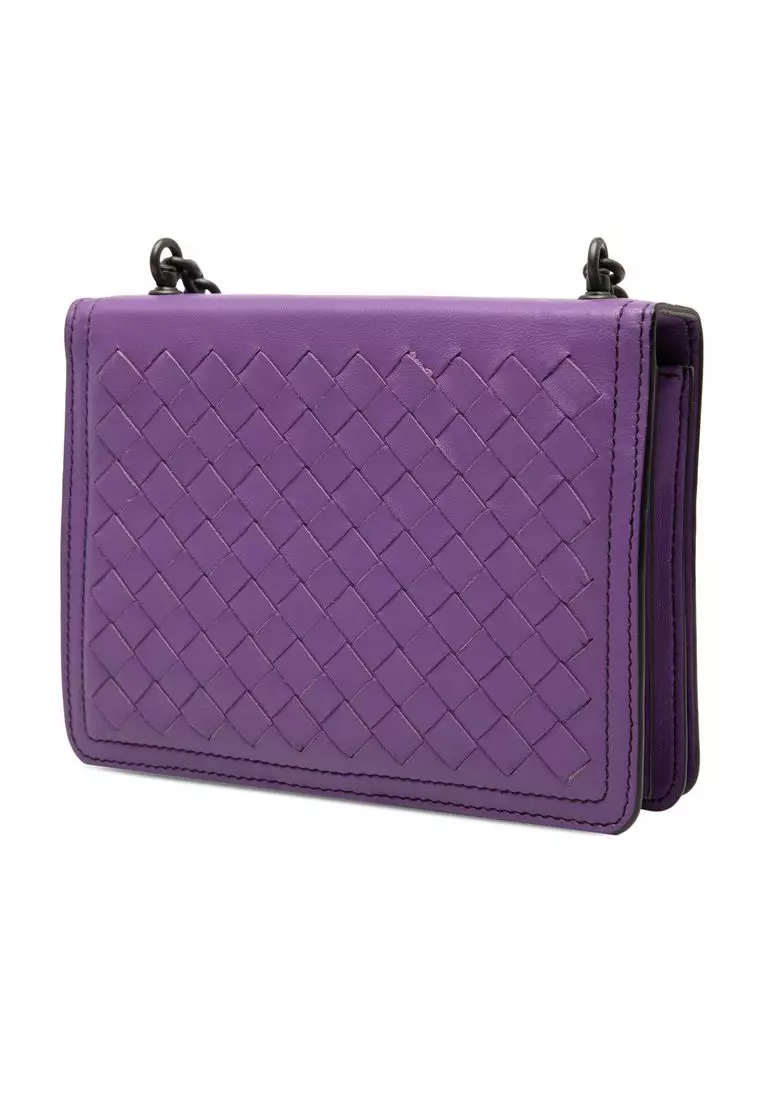 Pre-Loved Bottega Veneta Small Nappa Intrecciato Runway Shoulder Bag