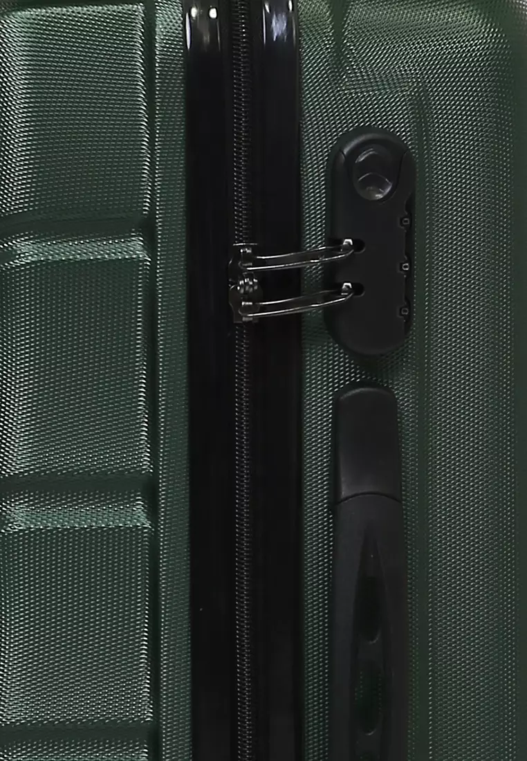 Carlton Koper Cabin Hardcase Unisex Size 20Inch Suitcase Combination Lock Large Compartment Material ABS+PVC Coated ORIGINAL - Dark Green