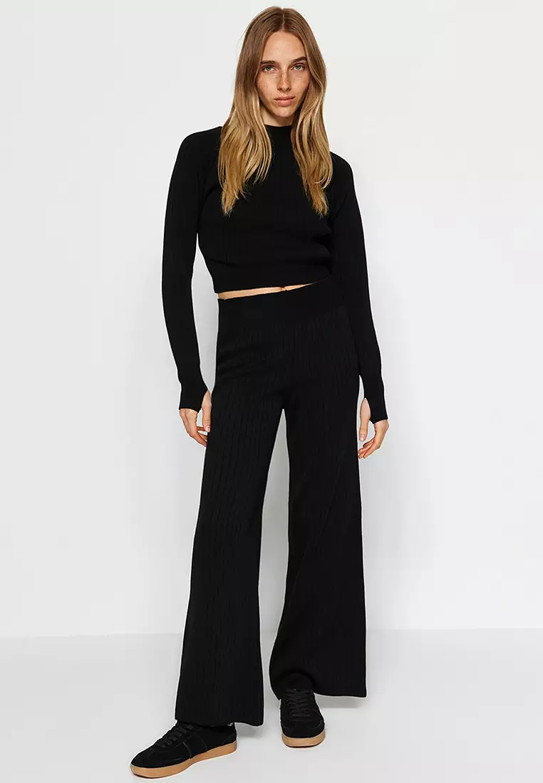 Crop Sweater Top and Pants Set