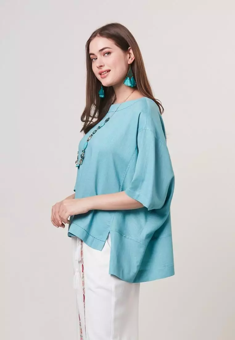 ネットオンラインストア kamili_2201TP04 COTTON LINEN OVER BLOUSE