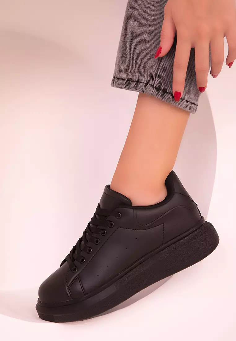 Leather-Look Sneakers