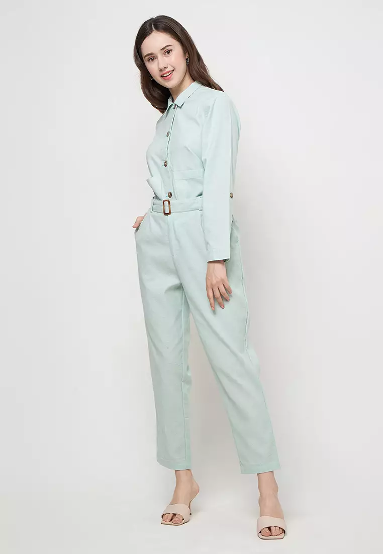 Serena Soft Green Straight Pants 3506 (G.3506)