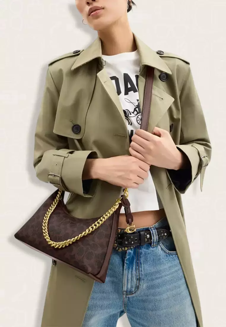 Coach Juliet Shoulder Bag 25 In Signature Canvas Maple