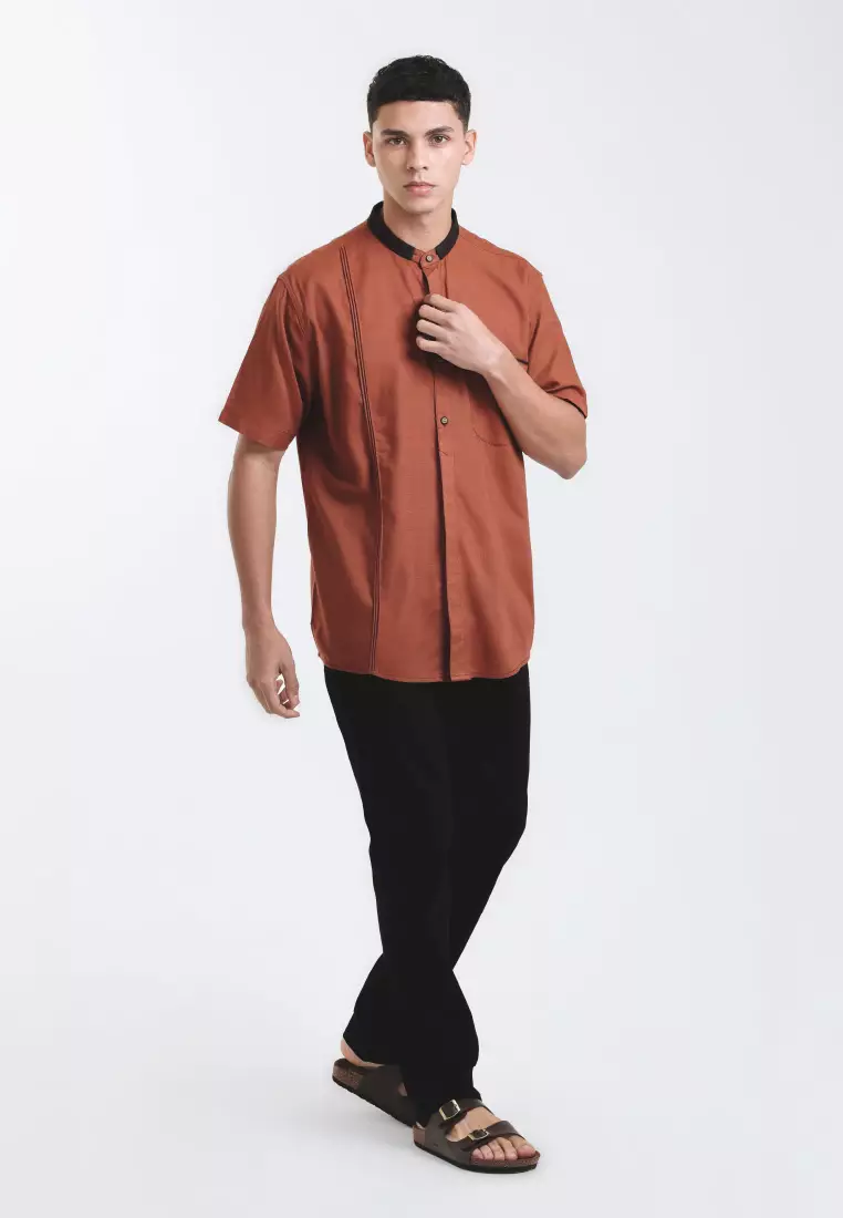 Emba Denim - Arsalan Kemeja Koko Pria Lengan Pendek Regular Teratoca