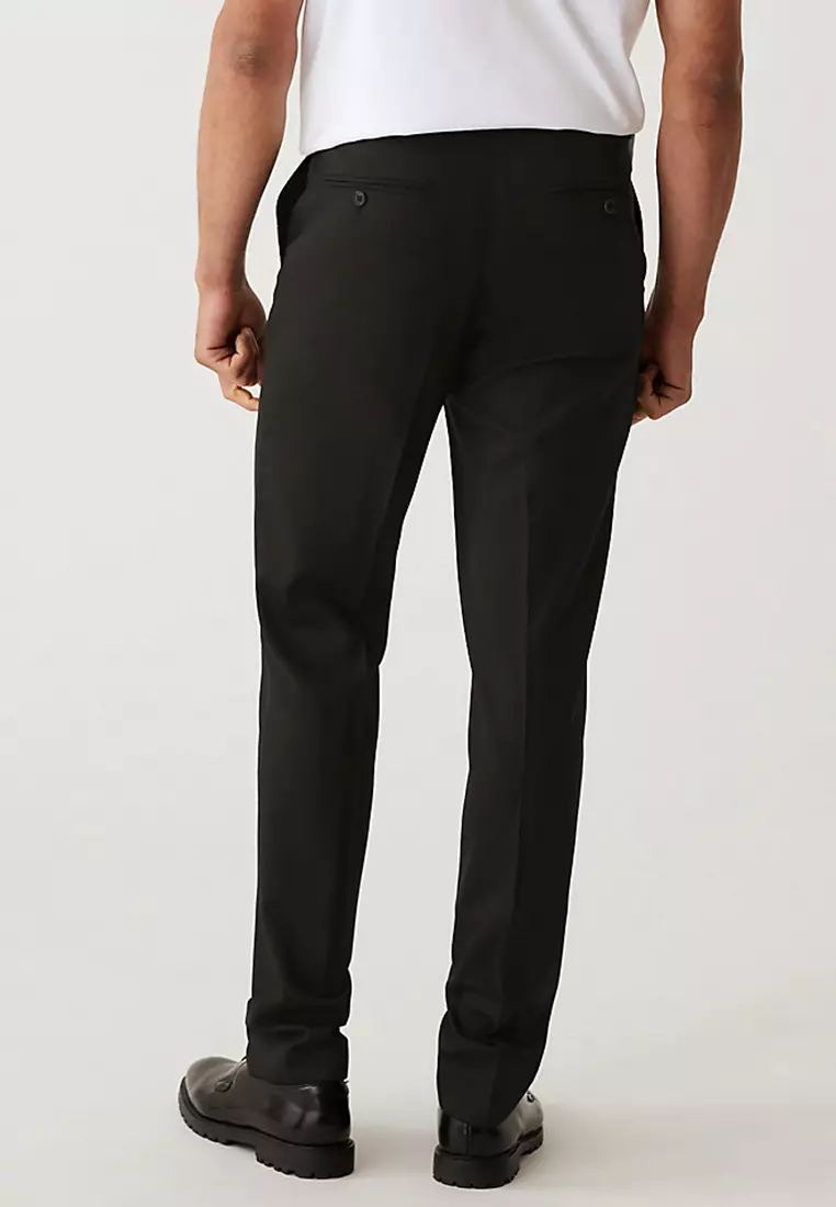 Slim Fit Wool Blend Trousers