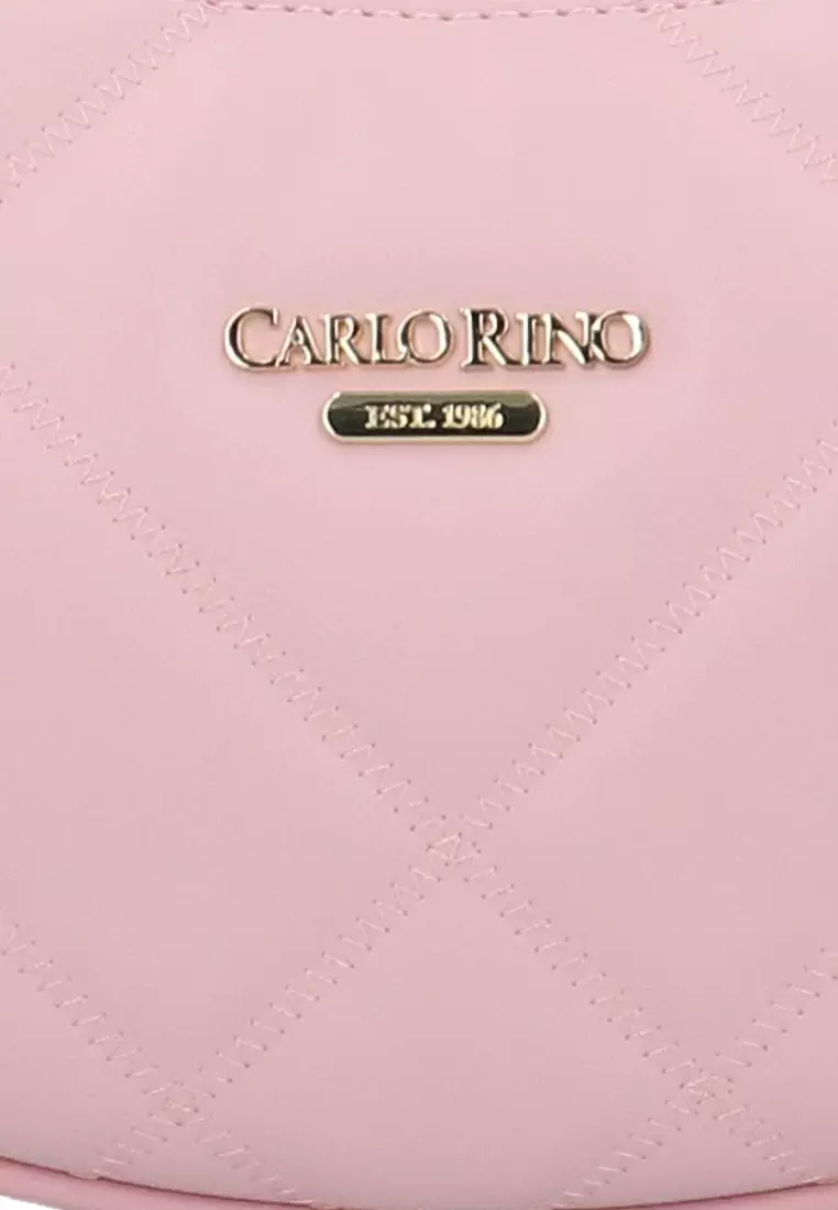 Glen Quilted Luna Bag - Pink