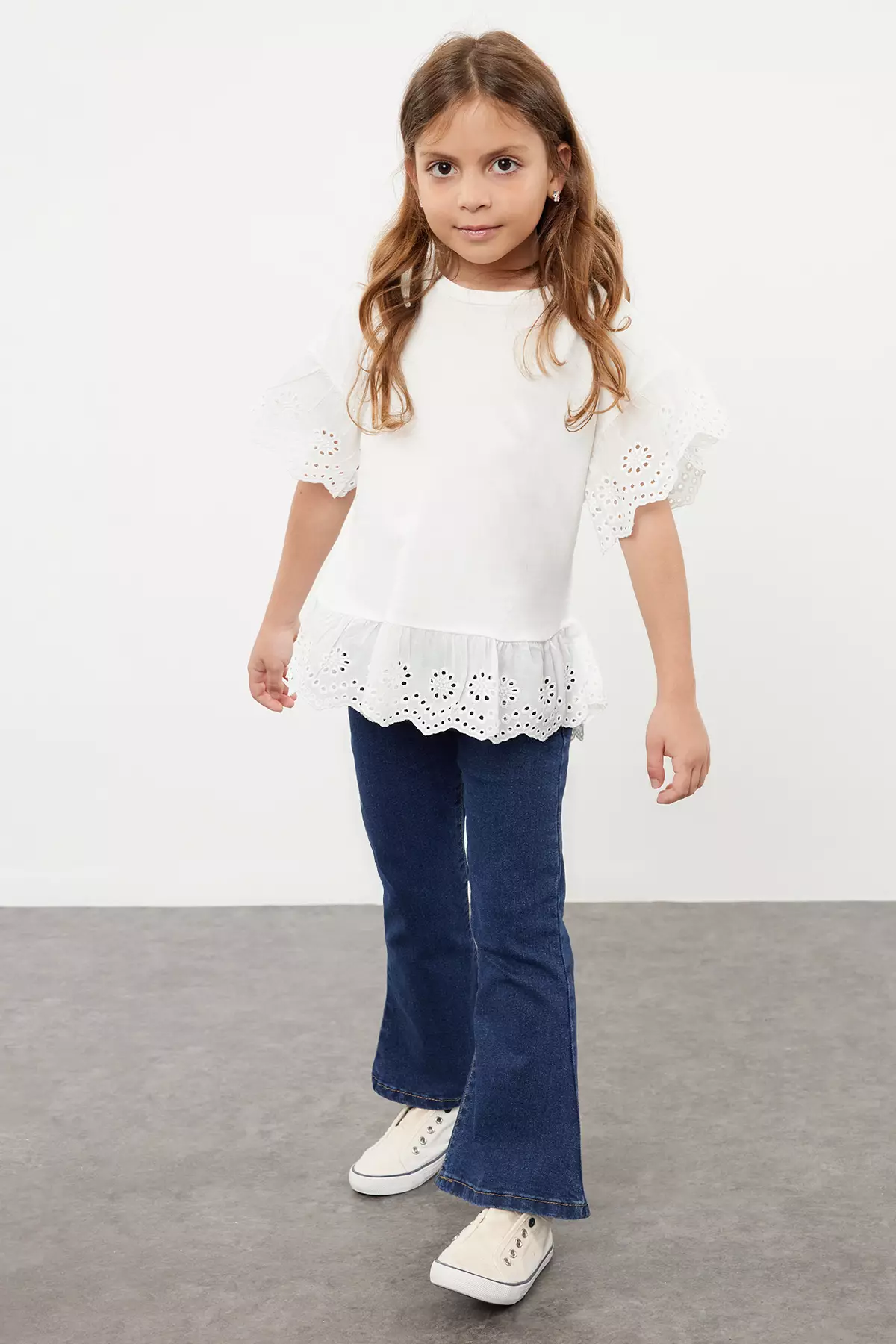 Ecru Girl Brode Réglée Insect Kırkpınarka Breton Kırzkarası 100% Cotton Short Sleeve T-Shirt/Blüt