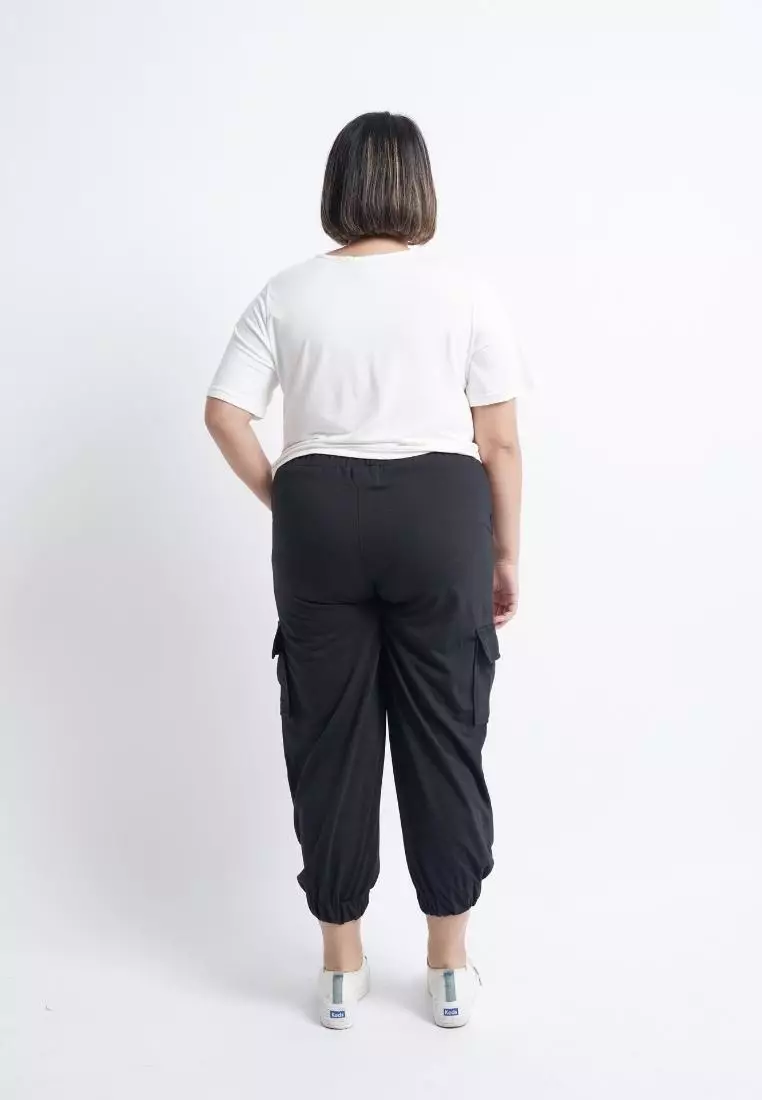 Xtramiles Plus Size Jogger Pants Becca Black