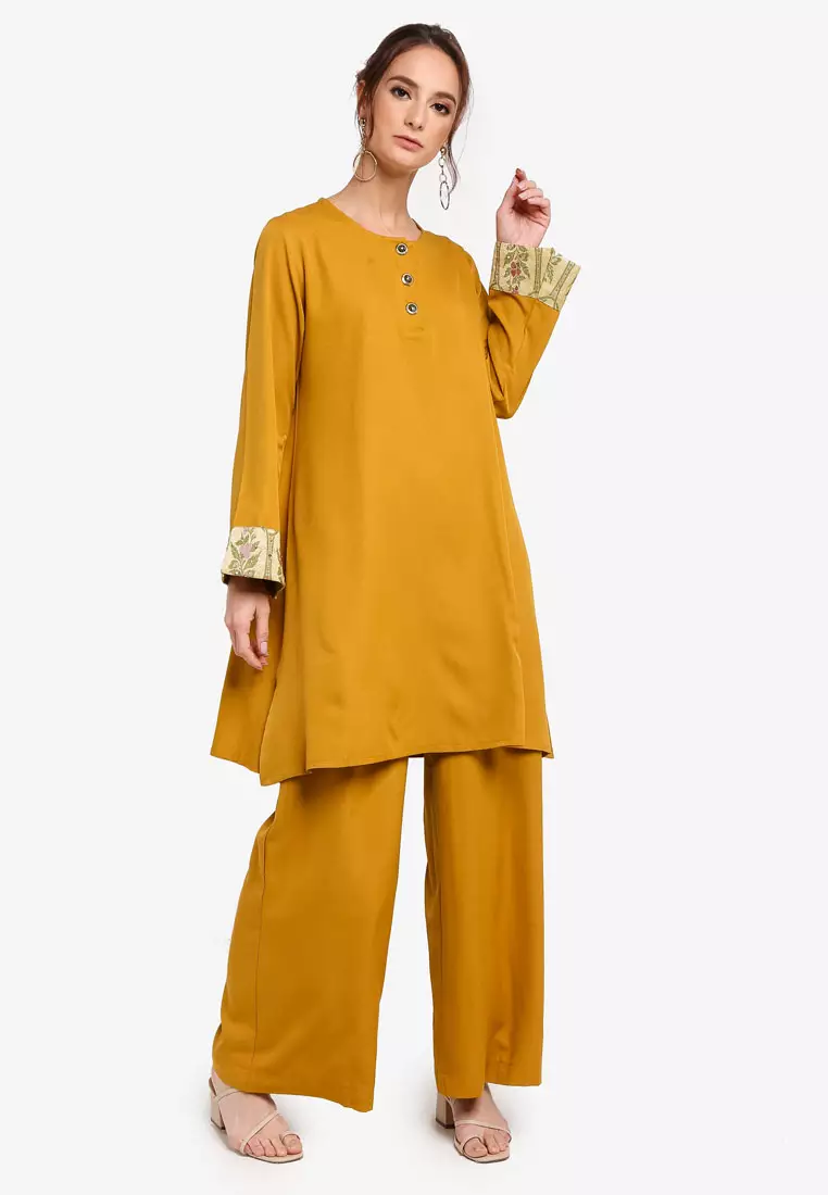 Yellow tunic blouse cheap