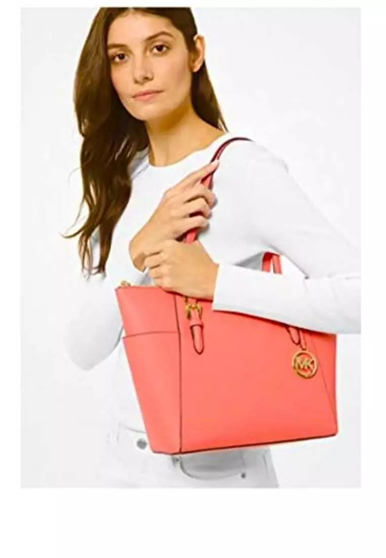 Buy MICHAEL KORS Michael Kors Charlotte Large Saffiano Leather TopZip