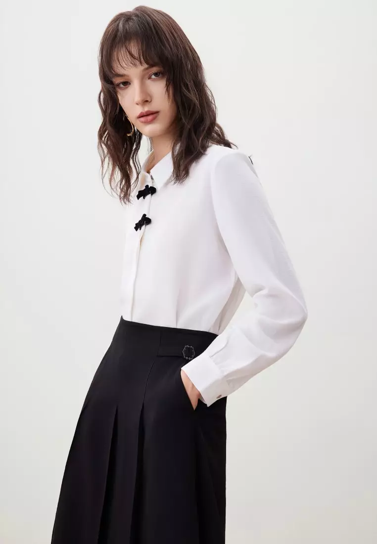 G2000 Shirt Blouse with Mini Contrast Bows