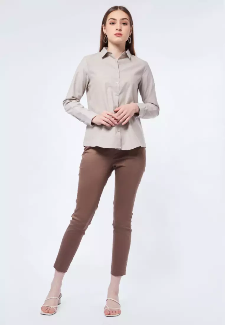 Basic Skinny Med Rise Manhattan Editor Pants