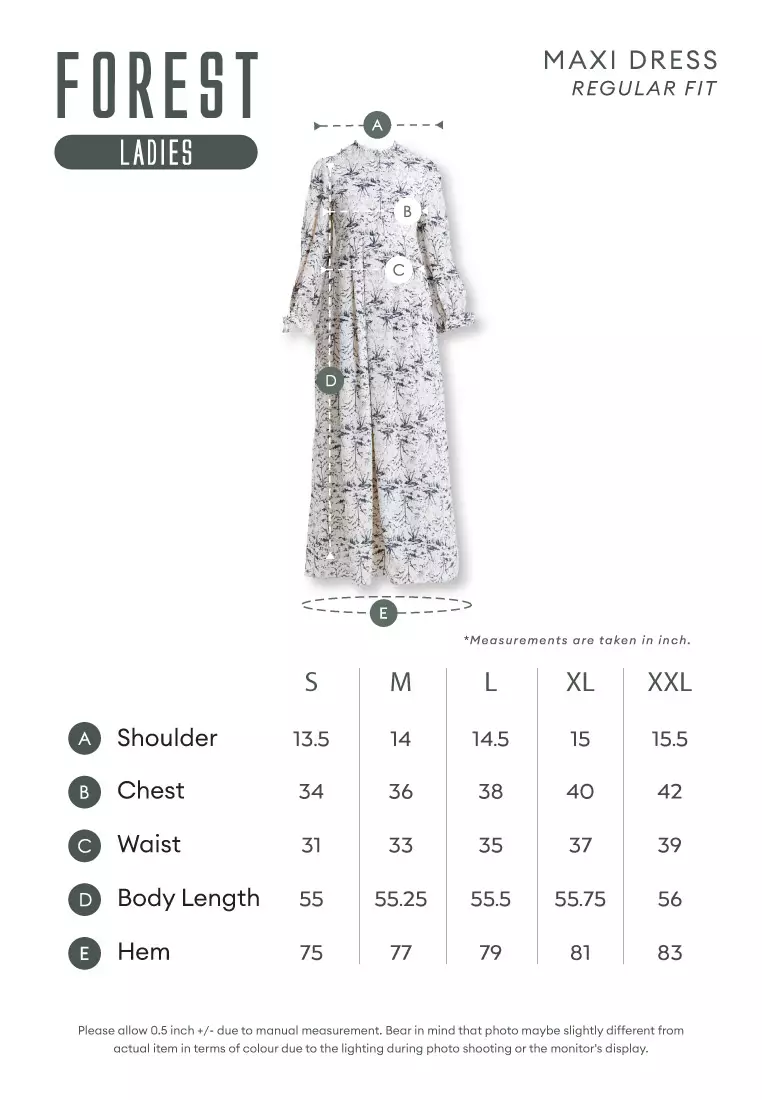Forest Ladies Floral Pattern Maxi Dress Women Long Dress | Baju Perempuan - 885118-15Beige