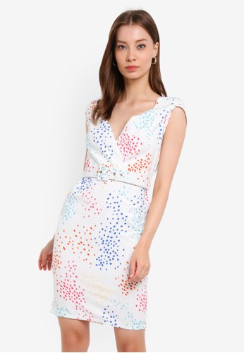 Jual Paper Dolls Print Wrap Dress Original Zalora Indonesia