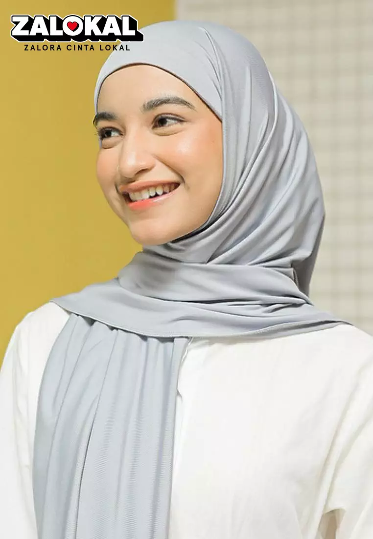 Rayna Instan Jersey (Hijab Instan Jersey) Light Grey