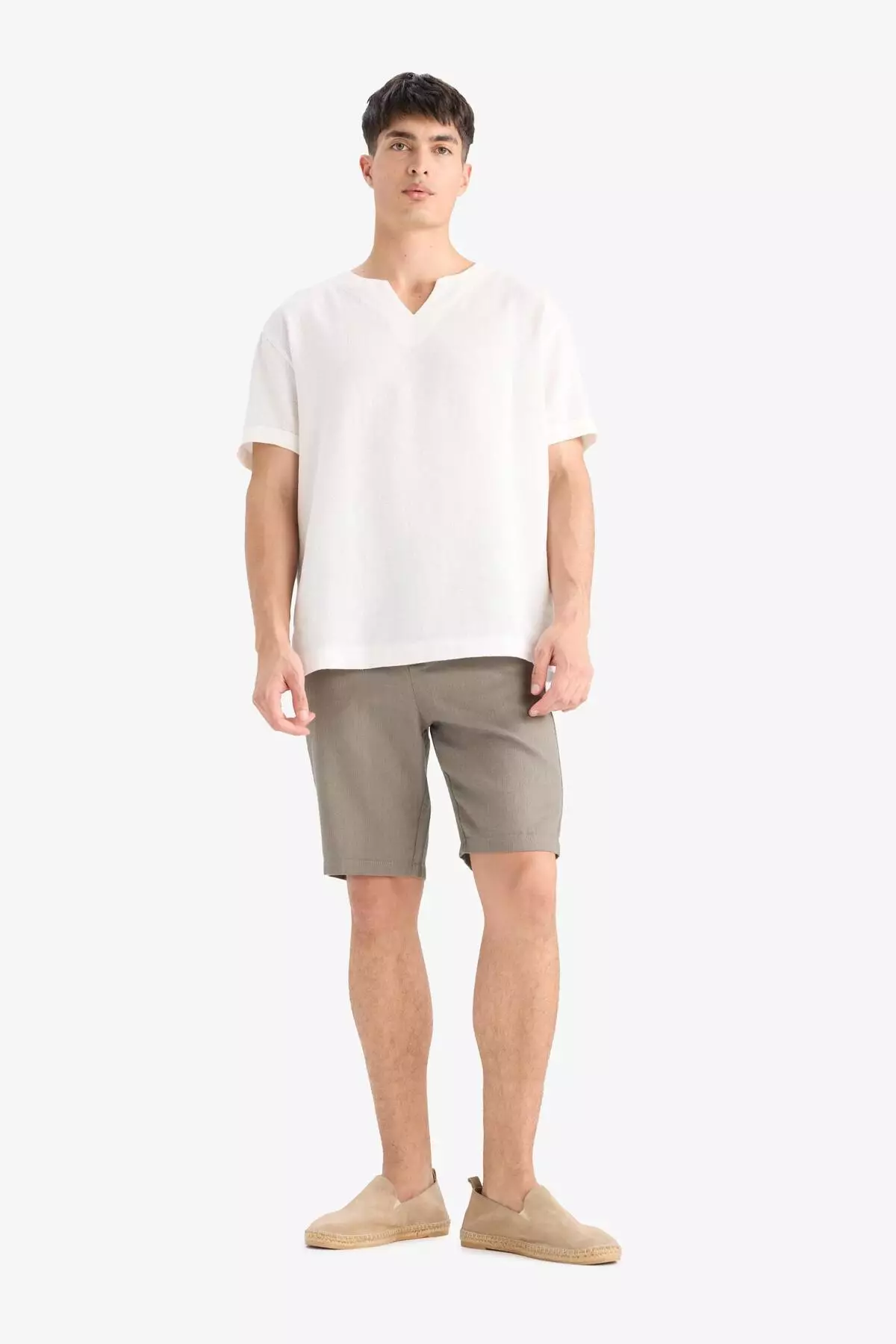 100% Cotton Bermuda Shorts D4268Ax24Sm