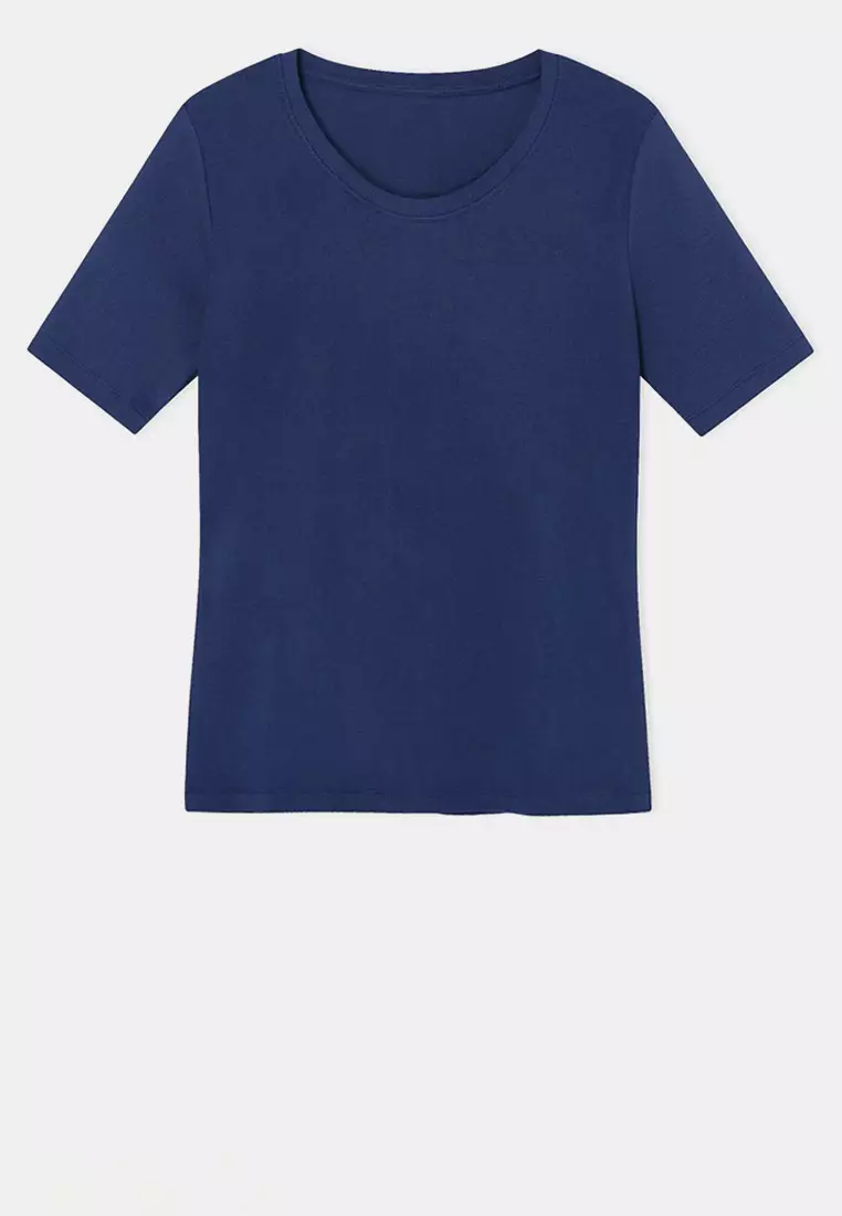 Gray Melange-Navy Blue 2'Li Package Crew Neck Basic Camisole Knitted Plus Size Blouse Tbbss26Af00131