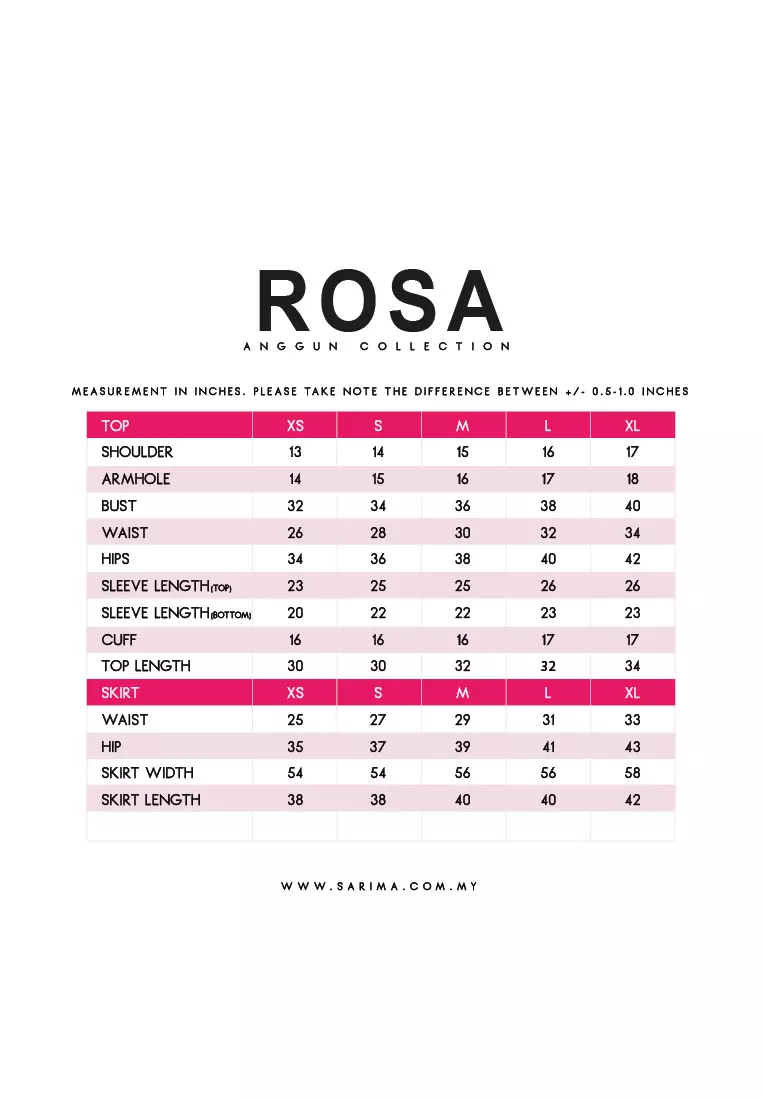 Anggun Kurung Printed Rosa - BLUE IRIS