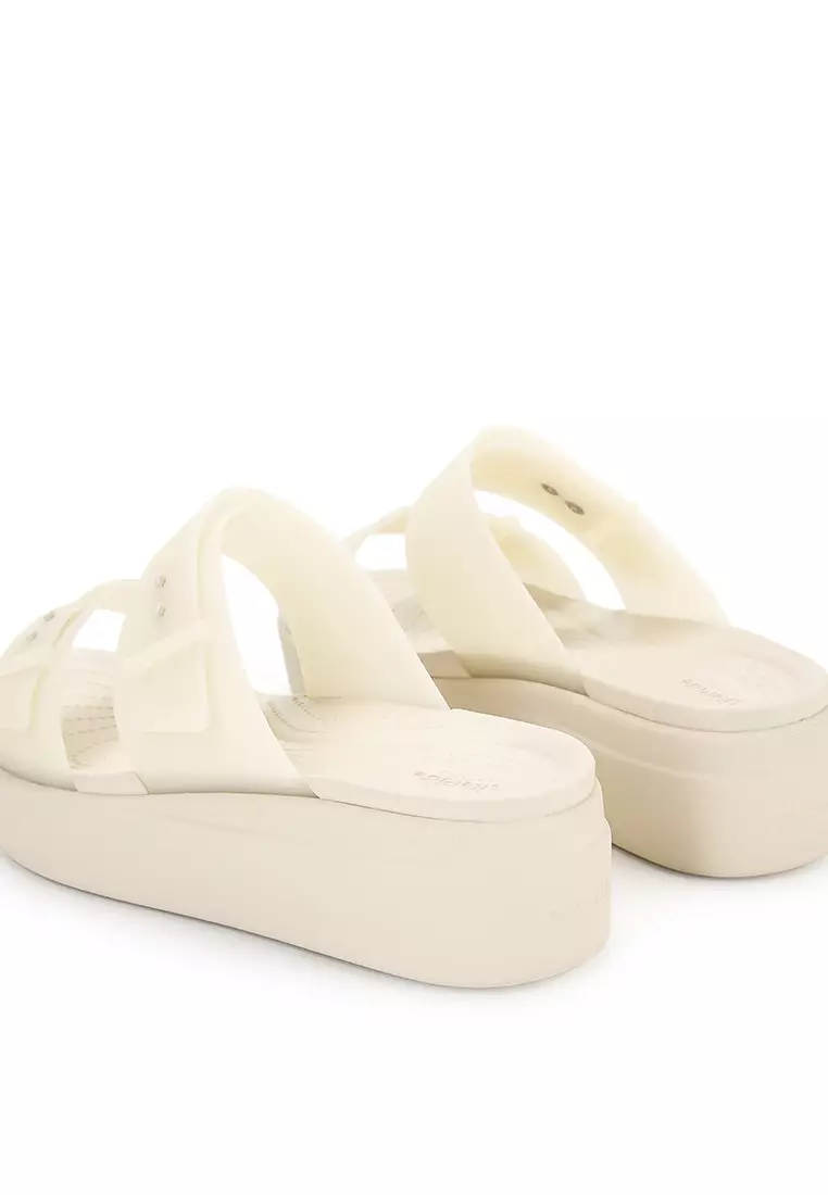 Brooklyn Buckle Frosted Low Wedge