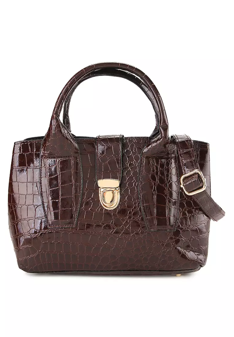 Croco Handbag X Juwita Pouch