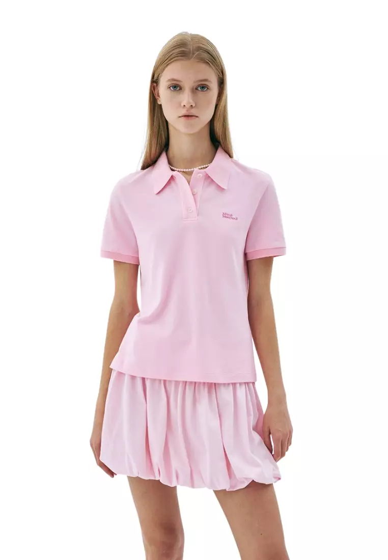 Slimfit Shirt Piquet Essential - Pink