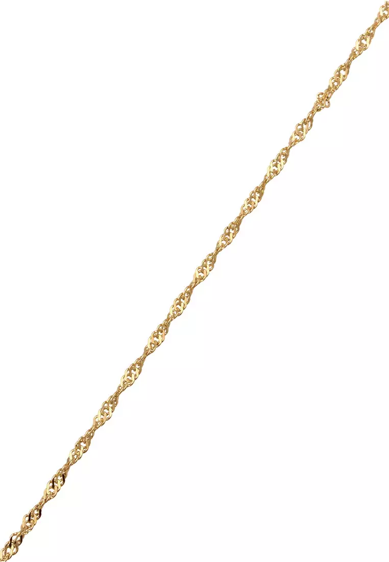 Kalung Necklace Perak 925 Lapis Emas Wanita Zirconia Outfit Korea