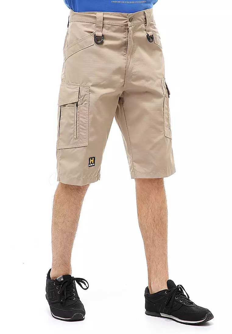 Rishham Short Pants Celana Pendek Kasual Pria Anti Gesek Material Cotton ORIGINAL - Cream