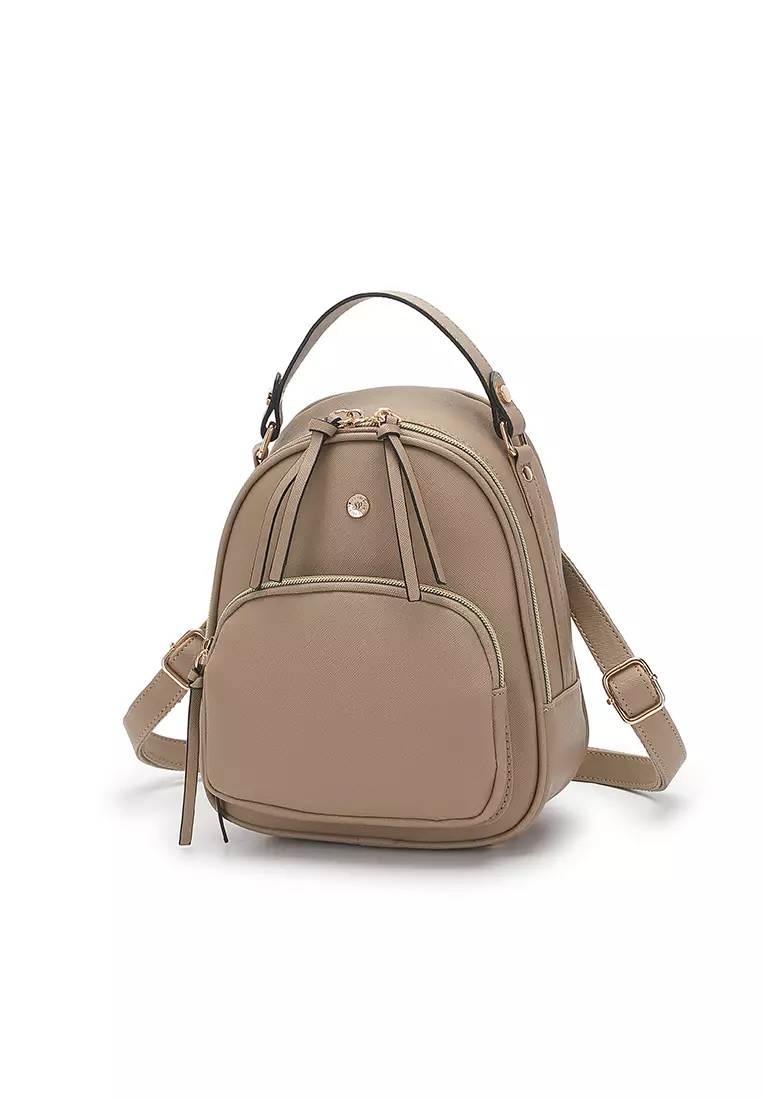 Women's Casual 2-Way Backpack (背囊) - 米黃色