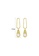 SUNRAIS gold High quality Silver S925 gold simple design earrings 68593AC0FFF6F2GS_4