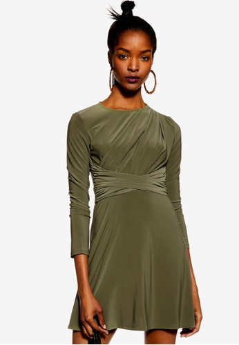 Shop Topshop Belted Drape Mini Dress Online On Zalora Philippines