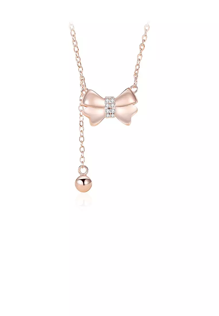 Buy Glamorousky 925 Sterling Silver Plated Rose Gold Sweet and