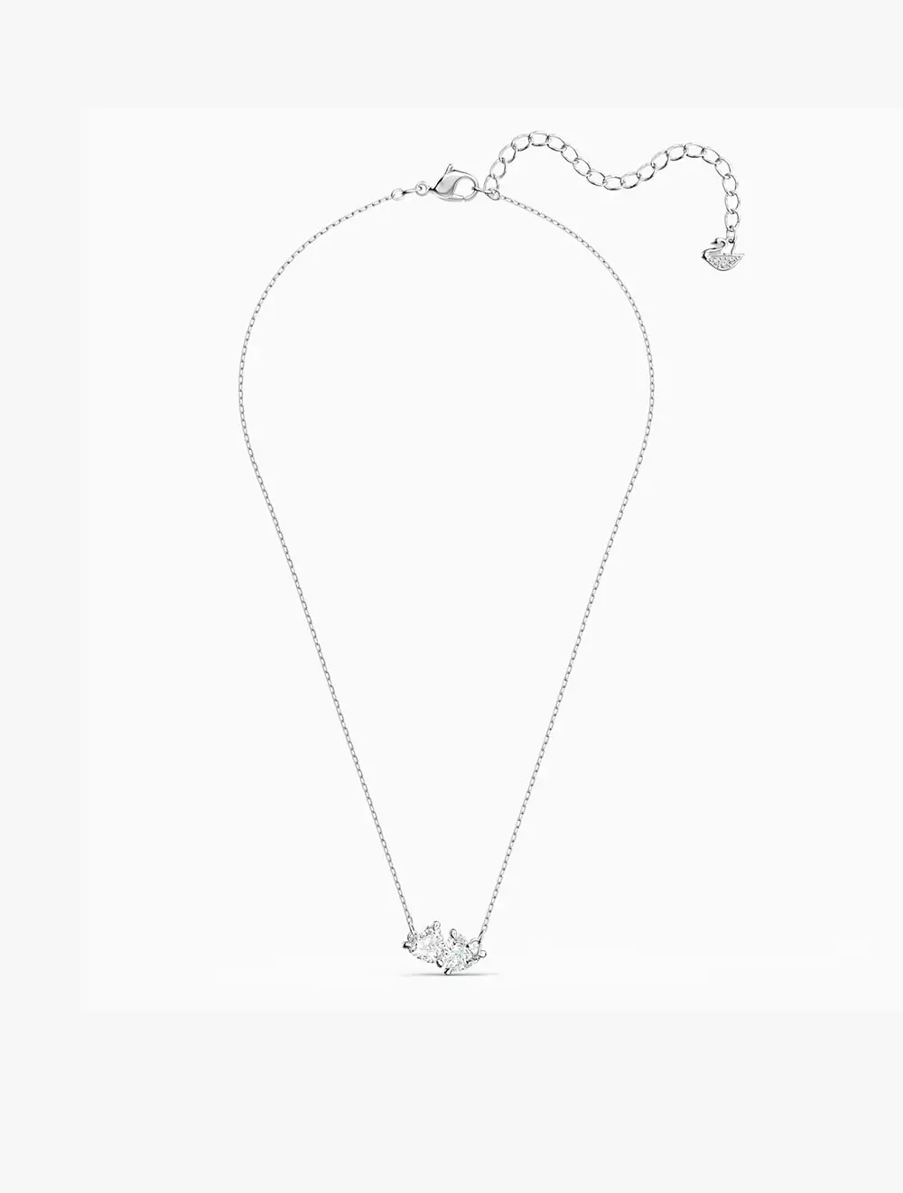 Attract Soul Necklace, White, Rhodium Plated - Silver