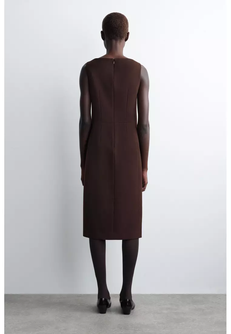 TAILORED WOOL MIDI DRESS