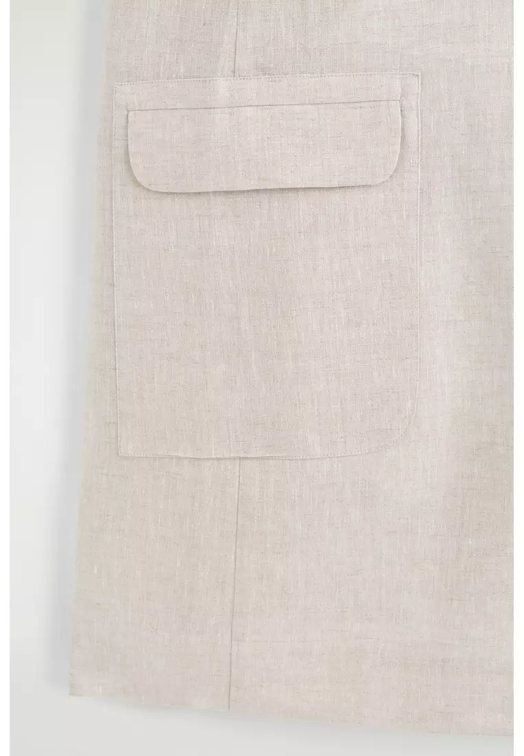 LINEN MINI SHIFT DRESS