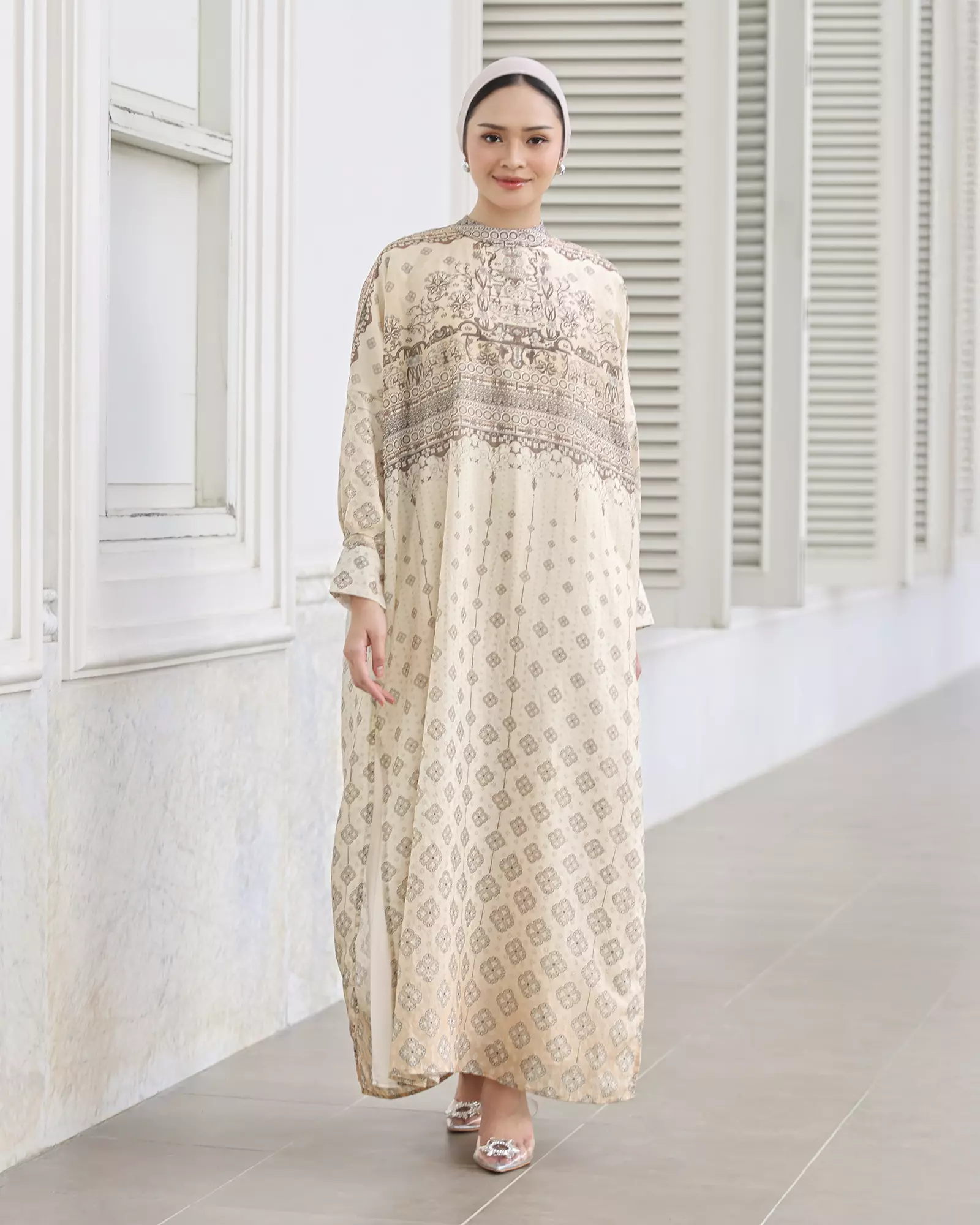 Geulis.id SERADIA KAFTAN SET / KAFTAN WANITA / BAJU LEBARAN - MOCCA