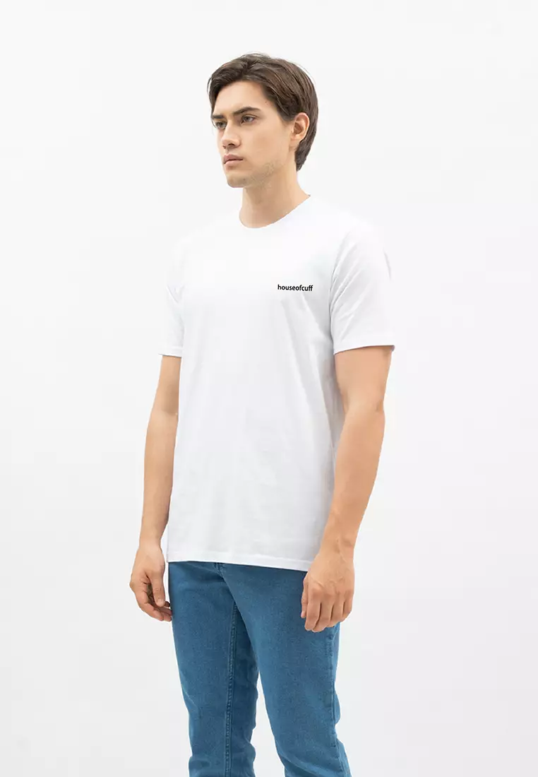 Kaos Polos Pria Premium Katun Combed Lengan Pendek Putih