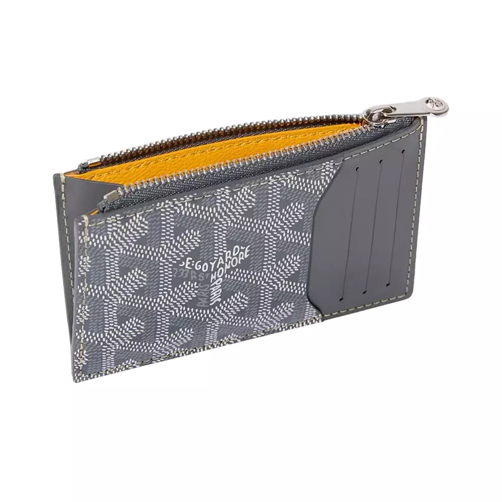 Bourbon Zipped Card Holder Grey