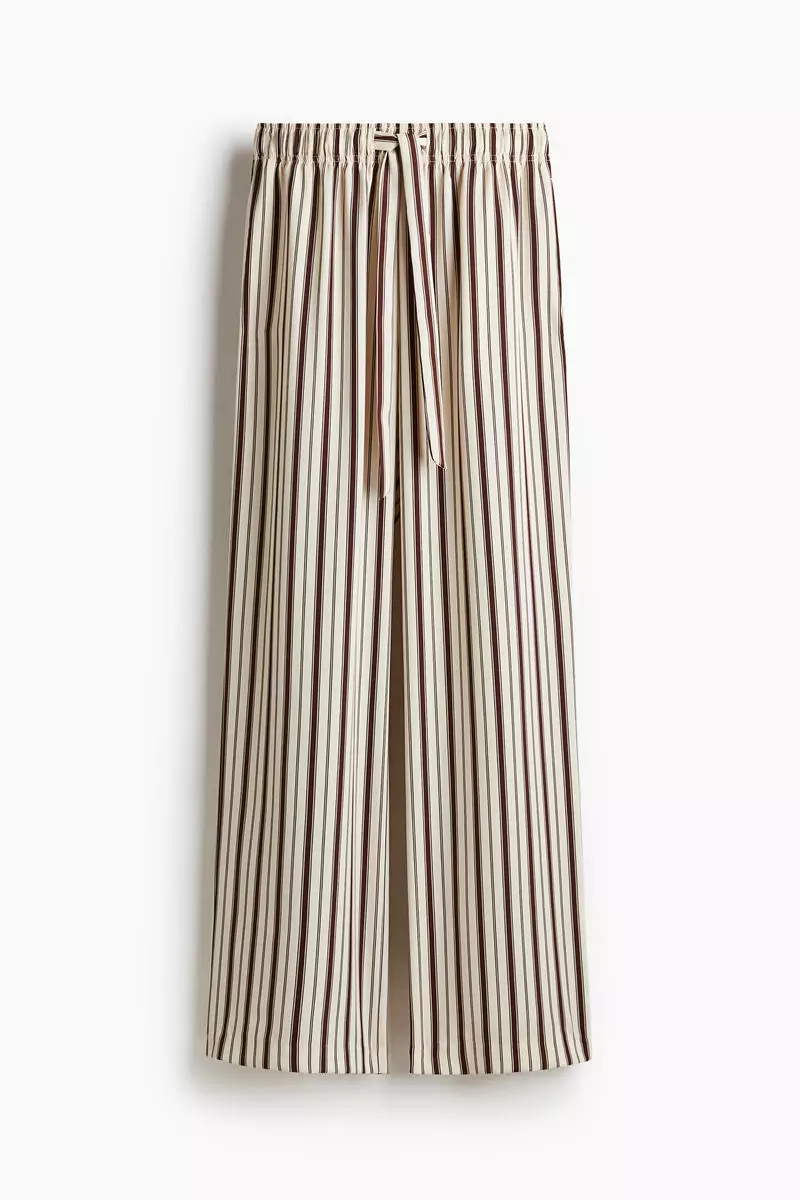 Drawstring twill trousers