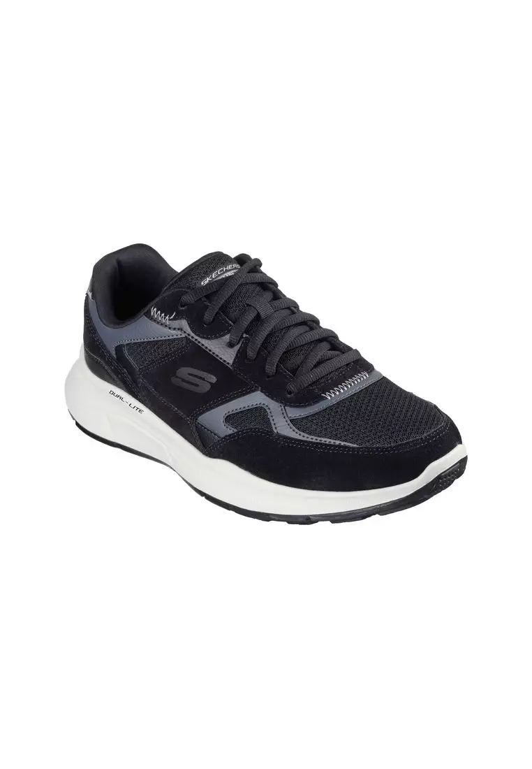 Discount on Skechers  shoes - SKU: Skechers Mens Equalizer 5.0 Relaxed Fit Leather Overlay Mesh Lace Up Sneaker W/Air-Cooled Memory Foa
