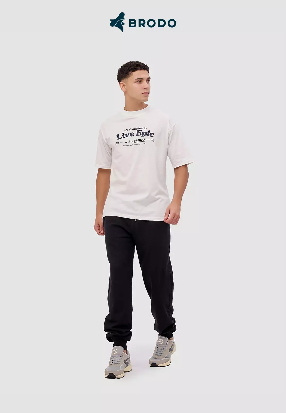 BRODO - Time to Live Tees Off White